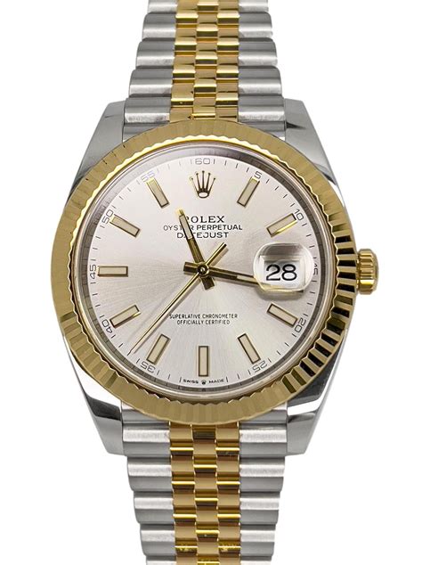 rolex women's datejust two tone fluted silver index dial|rolex lady datejust best price.